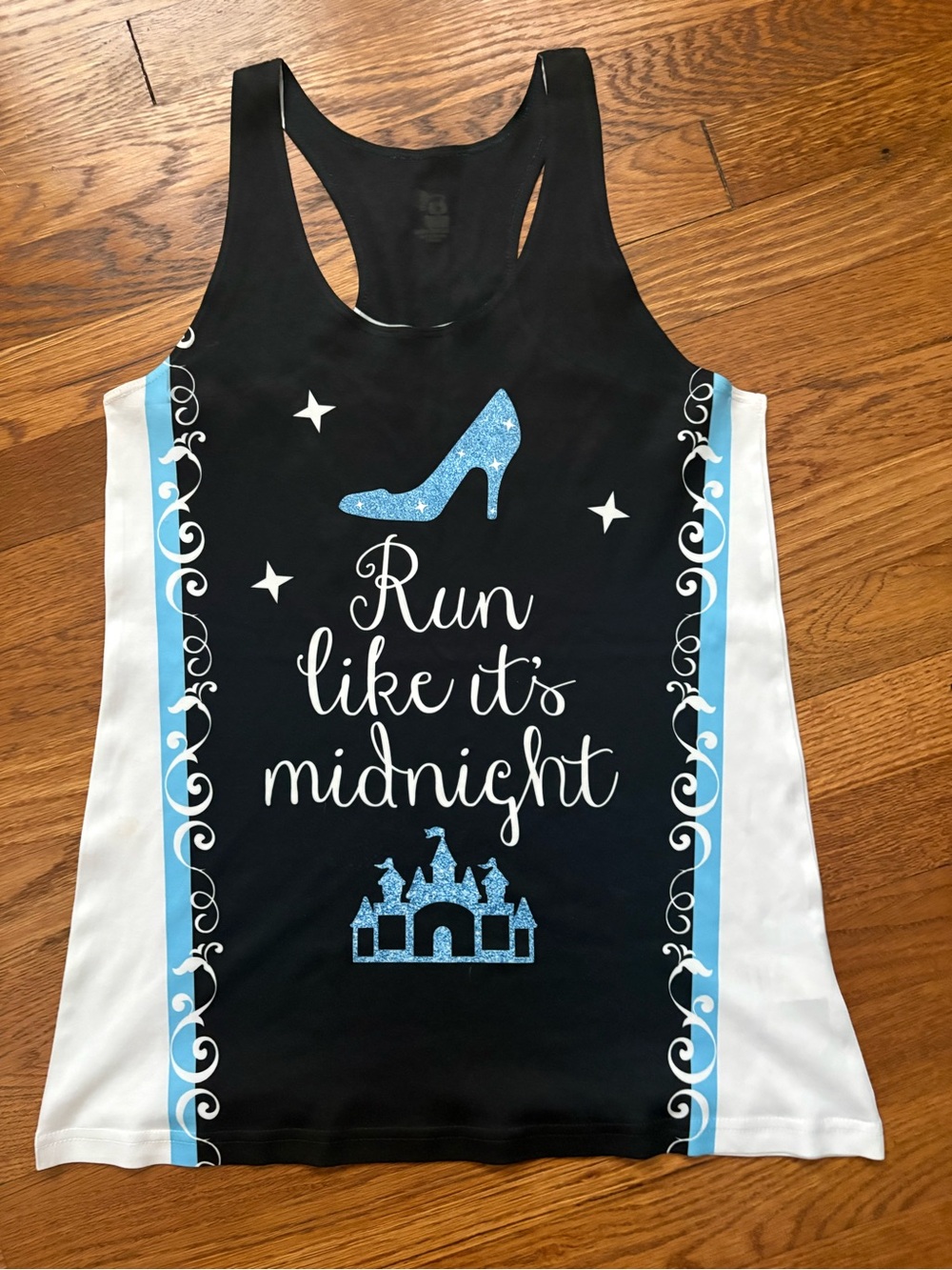 Disney “Run Like It's Midnight” Women's Black & White Graphic Tank